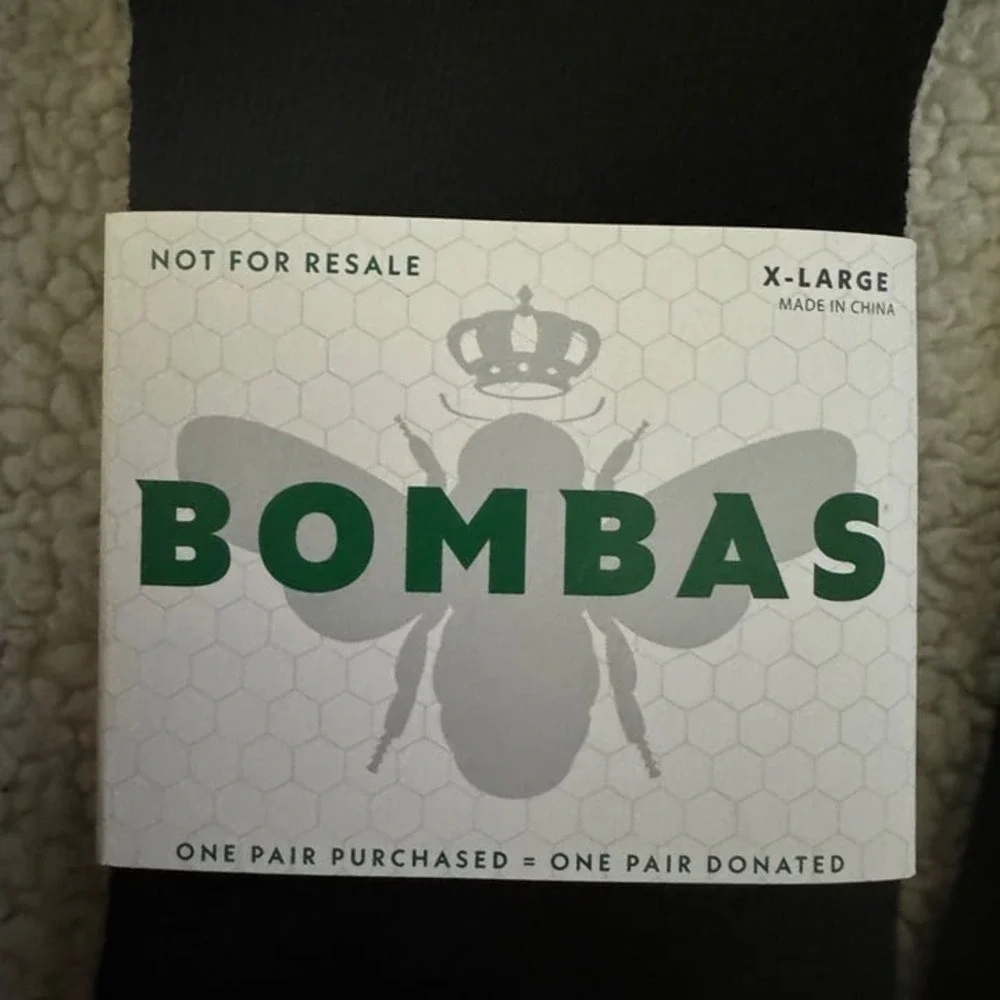 Bombas Calf Socks mens size XL solid‎ black Honeycomb cushion stay up